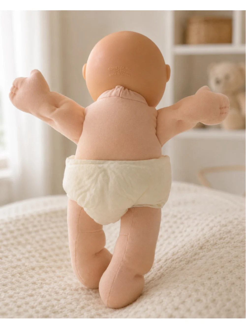 Cabbage Patch Kids 2018 Baby Doll Blue Eyes Bald Soft Body Outfit CPK